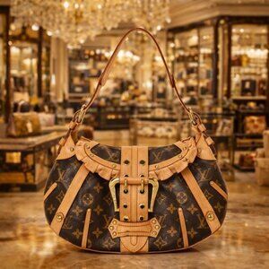 Louis Vuitton Leonor Limited Edition Monogram Canvas Ruffle Y2K Shoulder Bag